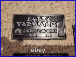 ICONS STAR TREK Klingon Disruptor Battle Cruiser ORIGINAL PLAQUE Collection SET