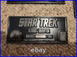 ICONS STAR TREK Klingon Disruptor Battle Cruiser ORIGINAL PLAQUE Collection SET