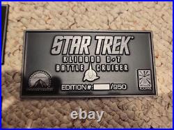 ICONS STAR TREK Klingon Disruptor Battle Cruiser ORIGINAL PLAQUE Collection SET