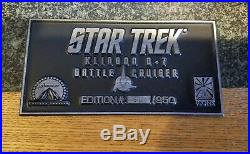 ICONS Star Trek Klingon D-7 Battle Cruiser Plaque COA ORIGINAL Prop Replica RARE