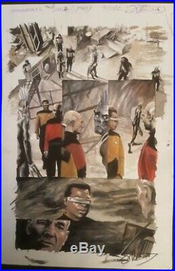 IDW Star Trek Doctor Who Assimilation squared Painted Original Comic Art signed