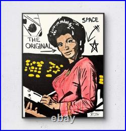 JANICEART 11x14 Original Star Trek Uhura Abstract Expressionism Canvas Wall Art