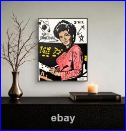 JANICEART 11x14 Original Star Trek Uhura Abstract Expressionism Canvas Wall Art