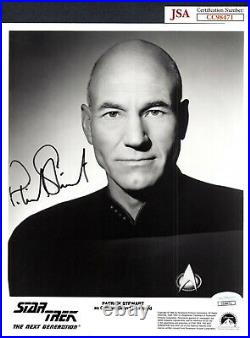 JSA Patrick Stewart Jean-Luc Picard Star Trek Autographed 8x10 Photo TRB 399
