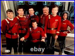 JSA Star Trek The Final Frontier 6 crew Autograph Nimoy Shatner photo auto Takei