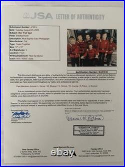 JSA Star Trek The Final Frontier 6 crew Autograph Nimoy Shatner photo auto Takei