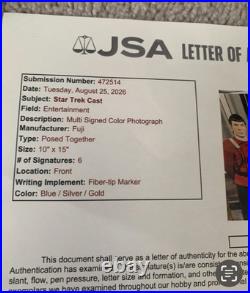 JSA Star Trek The Final Frontier 6 crew Autograph Nimoy Shatner photo auto Takei
