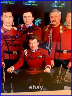 JSA Star Trek The Final Frontier 6 crew Autograph Nimoy Shatner photo auto Takei