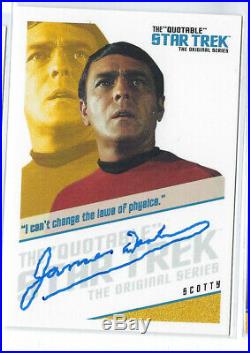 James Doohan Scotty Quotable Star Trek The Original Series Auto Autograph Qa7