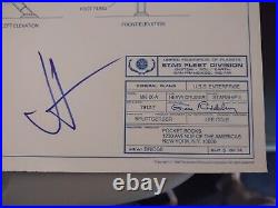 Jj Abrams Star Trek Vintage Original Enterprise Blueprints Signed Autograph Rare