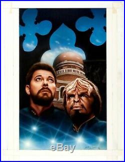 Keith Birdsong Star Trek Next Generation ORIGINAL ART book cover TNG Riker Worf