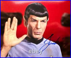 LEONARD NIMOY Signed 8x10 (STAR TREK Spock) REAL Authentic Autograph withCOA
