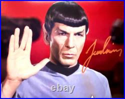 LEONARD NIMOY Signed 8x10 (STAR TREK Spock) REAL Authentic Autograph withCOA