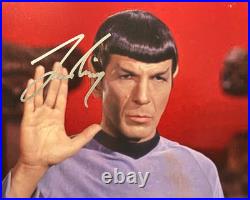 LEONARD NIMOY Signed (STAR TREK SPOCK) Authentic Original Autograph 8x10 + COA