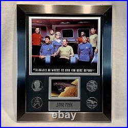 LIMITED EDITION Star Trek Original Series Danbury Mint Sliver Coin Plaque