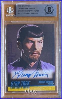 Leonard Nimoy 2006 Star Trek The Original Series #a119 Auto Bgs Encased Rare