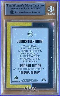 Leonard Nimoy 2006 Star Trek The Original Series #a119 Auto Bgs Encased Rare