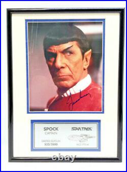 Leonard Nimoy/Captain Spock from Star Trek Movies Autographed Photo Plaque-QVC