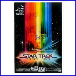 Leonard Nimoy, Shatner, Takei, Koenig Nichols Autographed Star Trek 27x40 Poster