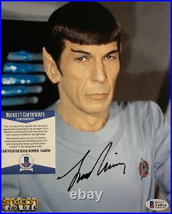 Leonard Nimoy Signed 8x10 Photo Beckett COA Star Trek Spock Rare BAS