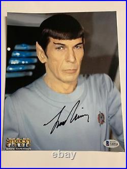 Leonard Nimoy Signed 8x10 Photo Beckett COA Star Trek Spock Rare BAS