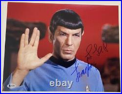 Leonard Nimoy Signed Autograph 11x14 Photo Star Trek Spock LLAP Beckett BAS COA