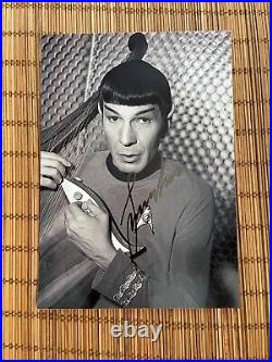 Leonard Nimoy Spock Star Trek autographed photo signed coa