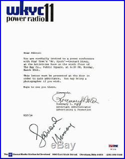 Leonard Nimoy Star Trek Signed 8.5x11 Invitation Letter PSA/DNA #U87259