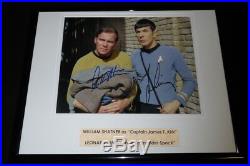 Leonard Nimoy William Shatner Dual Signed Framed 11x14 Photo Display Star Trek