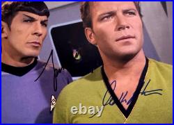 Leonard Nimoy & William Shatner Signed 8 x 10 Autographed STAR TREK Color Photo