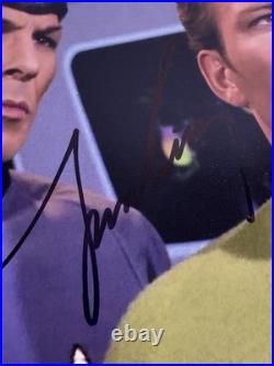 Leonard Nimoy & William Shatner Signed 8 x 10 Autographed STAR TREK Color Photo