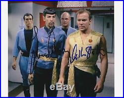 Leonard Nimoy William Shatner Signed 8x10 Photo Star Trek Kirk Spock Autograph