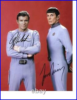 Leonard Nimoy & William Shatner Star Trek Spock Kirk Dual Signed Autographed COA