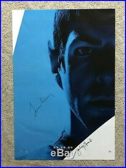 Leonard Nimoy + Zachary Quinto signed 2009 Star Trek 27x40 advanced spock poster