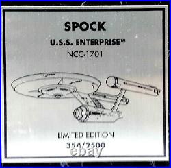 Leonard Nimoy as Mr Spock Star TrekTOS Autographed Photo Plaque-QVC