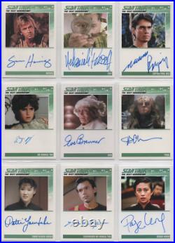 Lot of 10 Star Trek The Next Generation Classic Style Autograph Cards