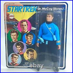 MEGO Star Trek Dr. McCOY BONES 8 Original T2 Figure 1974 2nd Iss. Unpunched MOC