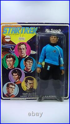 Mego Star Trek Mr Spock Vintage 1974 Figure With Original Card & Blister Box New
