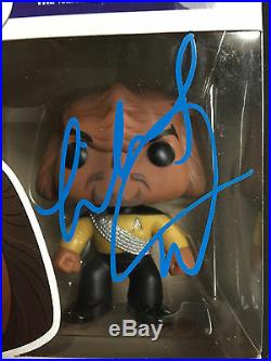 Michael Dorn Signed Worf Funko Pop Figurine Star Trek Next Generatio
