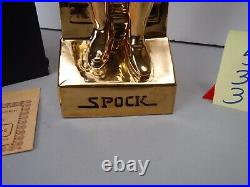 Mr. Spock Gold Decanter Star Trek Grenadier Original Blue Satin Box & COA