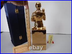 Mr. Spock Gold Decanter Star Trek Grenadier Original Blue Satin Box & COA