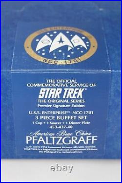 NEW PFALTZGRAF STAR TREK ENTERPRISE Bone China Buffet Set Cup Plate Saucer Boxed