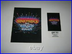 ORIGINAL 1982 STAR TREK II WRATH OF KHAN Brochure + Preview Pass