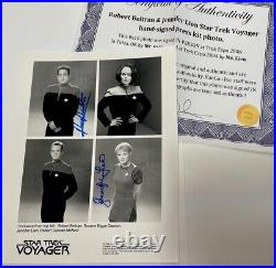 ORIGINAL 1996 Star Trek Voyager Press Kit withSIGNED 8x10's TWELVE Signatures