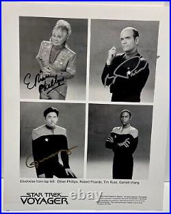 ORIGINAL 1996 Star Trek Voyager Press Kit withSIGNED 8x10's TWELVE Signatures