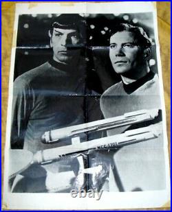ORIGINAL STAR TREK POSTER Spock, Kirk and the Enterprise, 1967 2nd SERIES