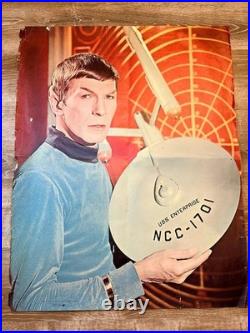 Original 1967 STAR TREK Spock USS Enterprise Film Poster Folded DAMAGE 29x37