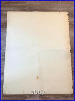 Original 1967 STAR TREK Spock USS Enterprise Film Poster Folded DAMAGE 29x37