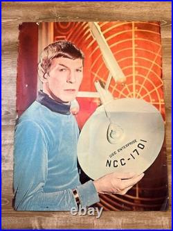 Original 1967 STAR TREK Spock USS Enterprise Film Poster Folded DAMAGE 29x37
