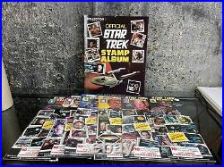 Original 1973 Official Star Trek Stamp Album w 6 Stamp Packs- Unstuck (J-6072-B)